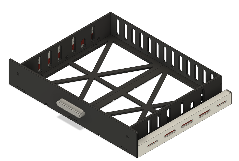 CAD model of the 2-unit medium drawer