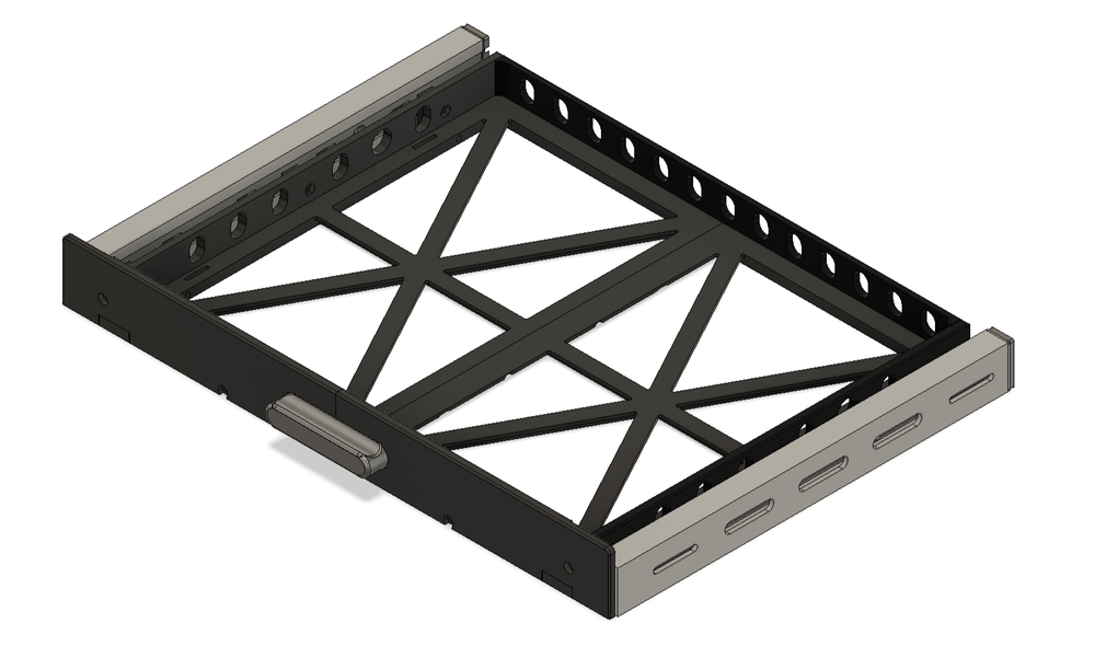 CAD model of the 1-unit small drawer