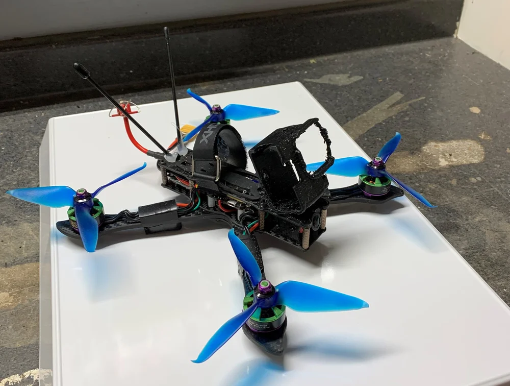 Custom built high-performance FPV freestyle quadcopter