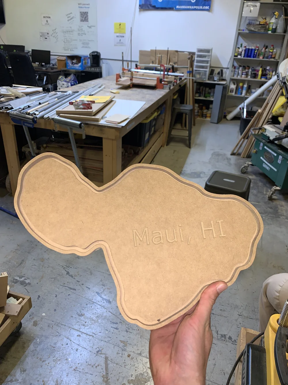 Shapeoko 3 XXL cutting the MDF stock