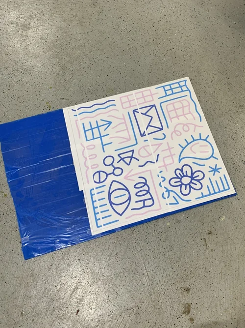 Full scale print template for LED layout