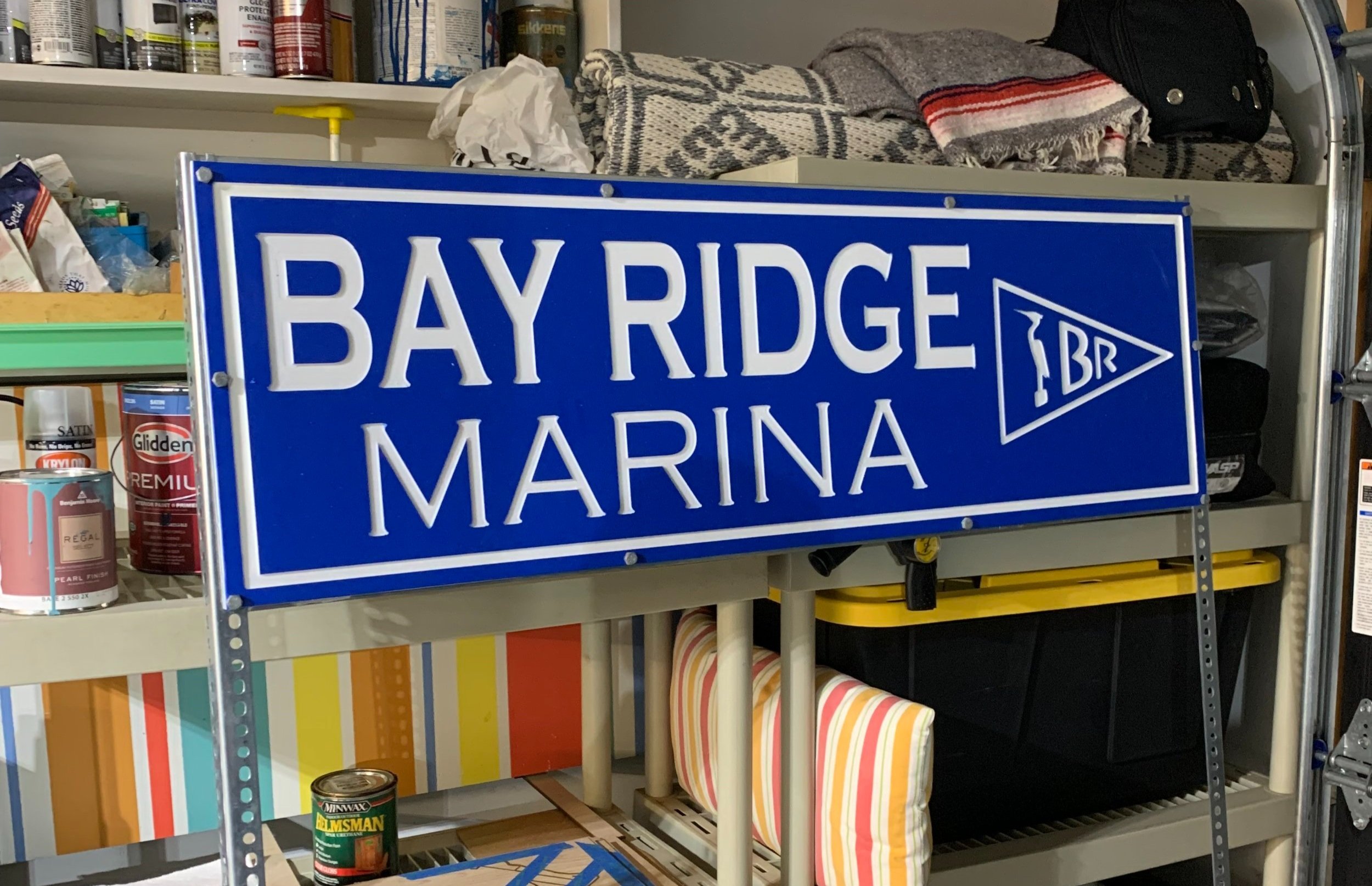 CNC machined dual-color plastic sign