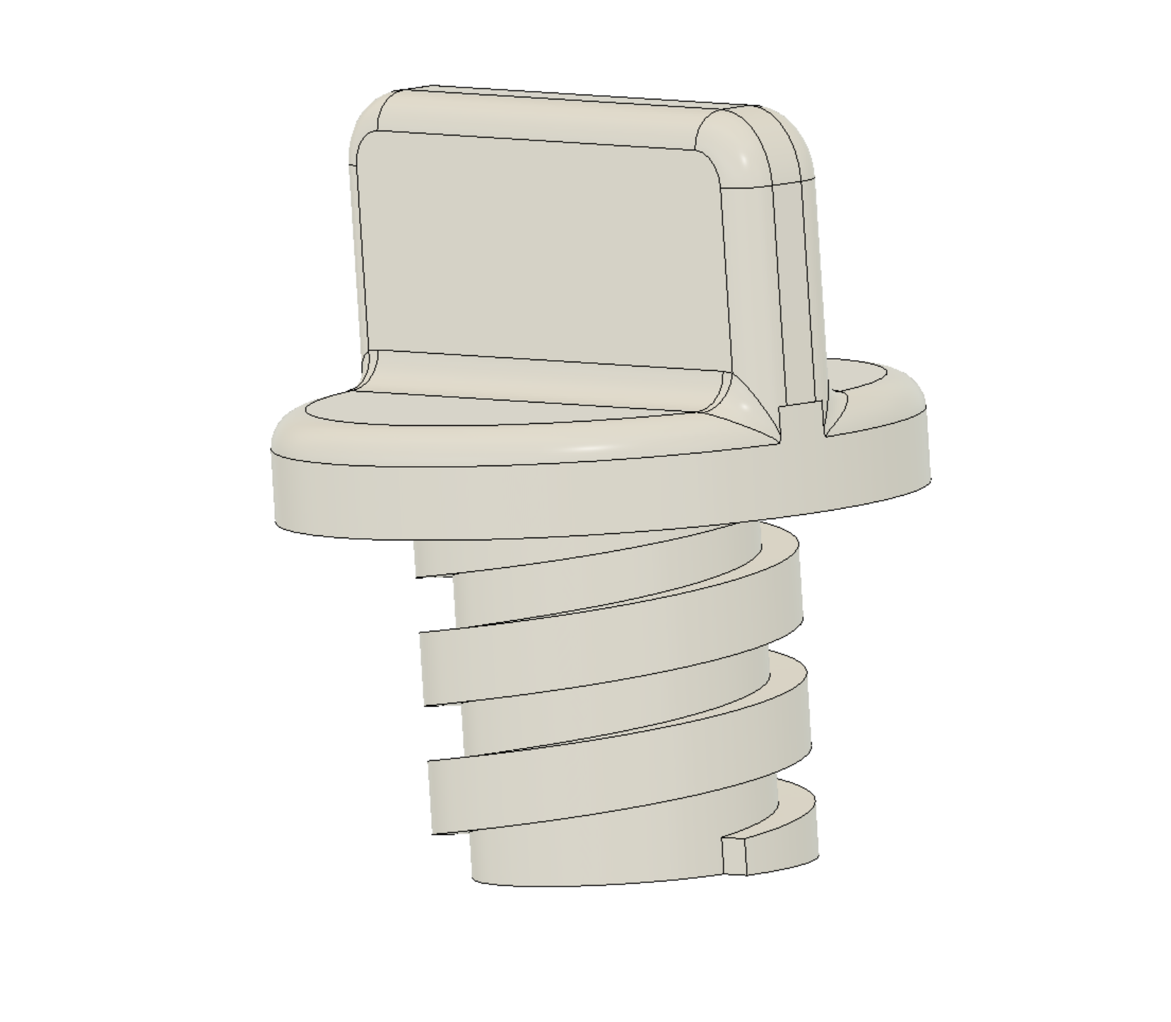 CAD top view of RTIC vent plug