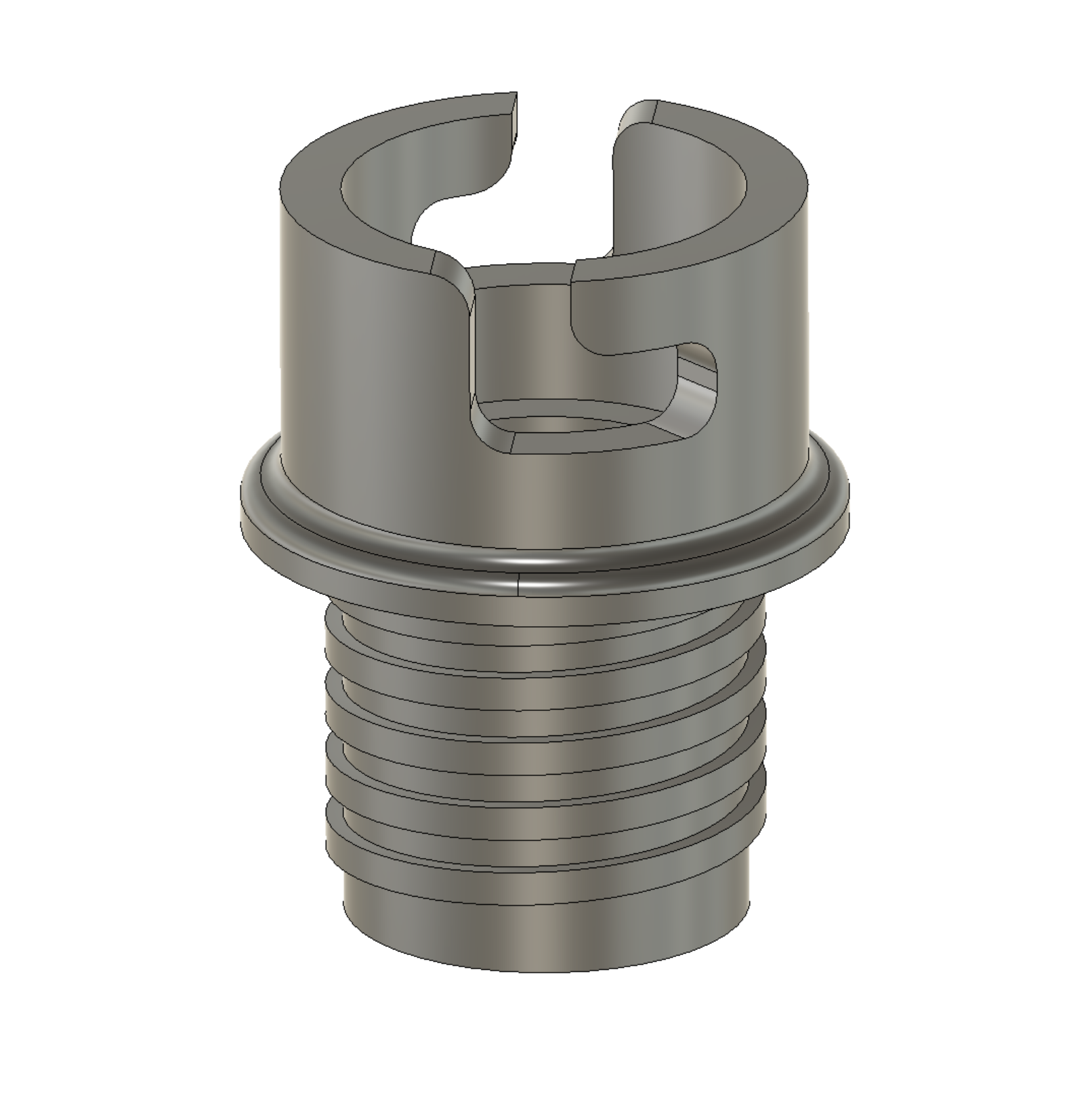 CAD model showing seal geometry of pump adapter
